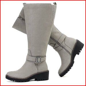 Extra Wide Calf Knee High Boots Slouchy Wide Width Low Heel